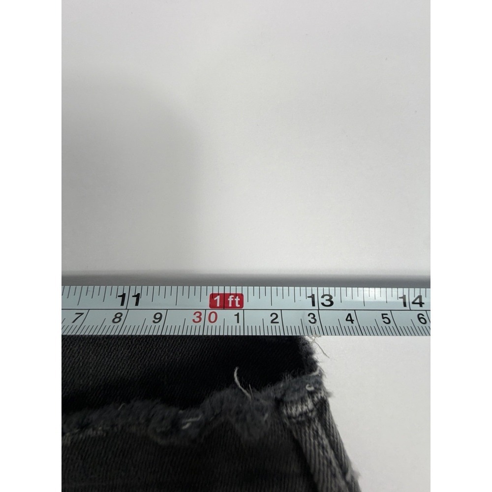 MOTHER Gray Star Embroidered Raw Hem Skinny Jeans Womens 27 Ankle Denim - Picture 7 of 9